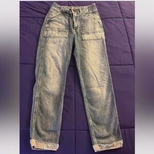 Hollister Classic Cargo Blue Jeans Size 1R